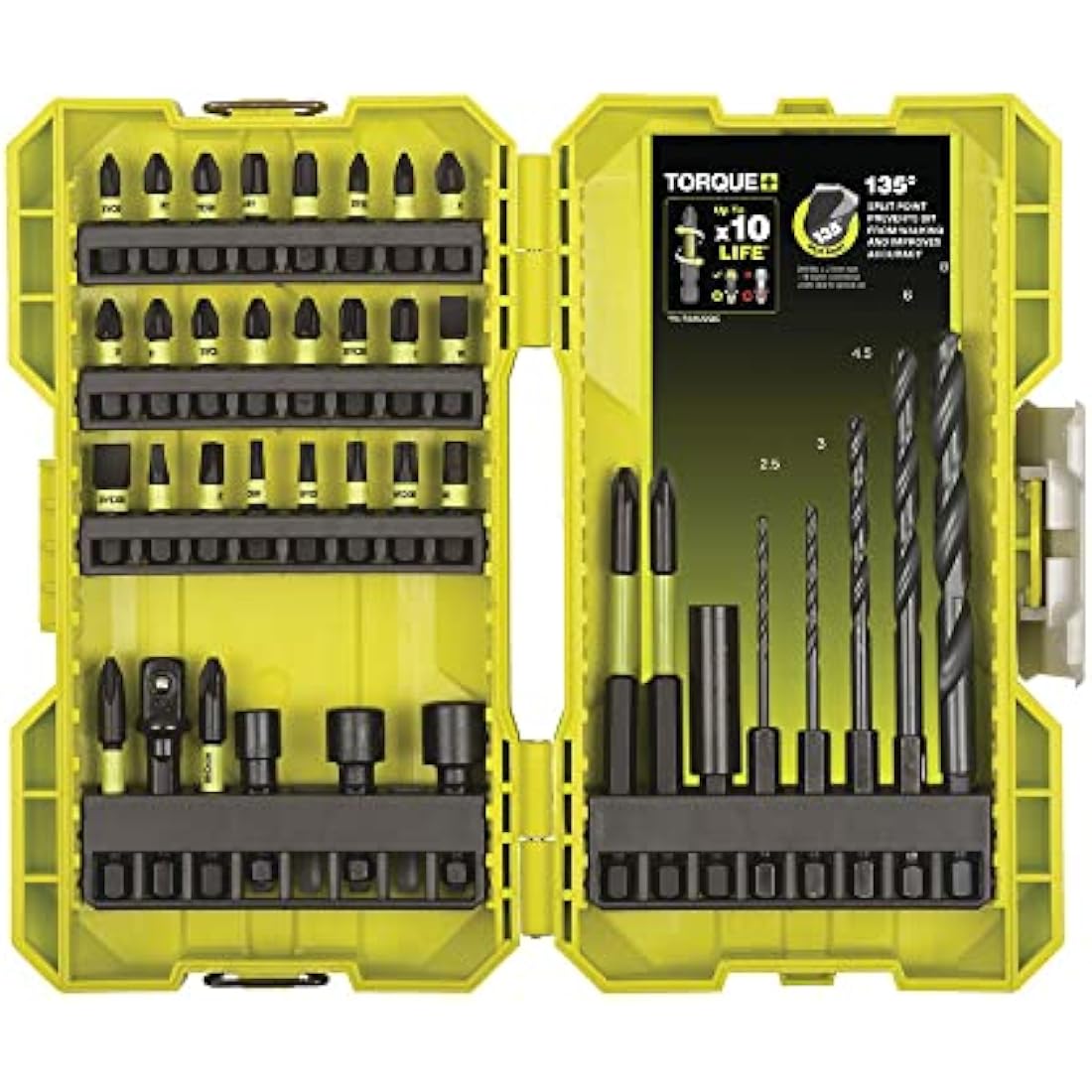 Ryobi RAK38DSDI2 Impact-Rated Mixed Drilling and Screwdriving Bit Set, 38 Piece