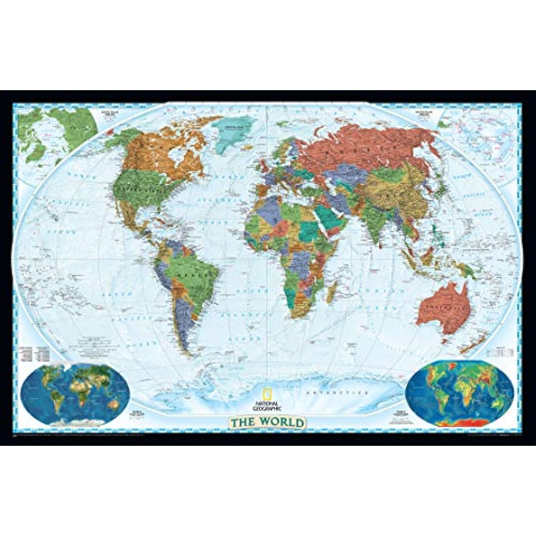 National Geographic World Decorator Wall Map - 46 x 30.5 inches - Art Quality Print
