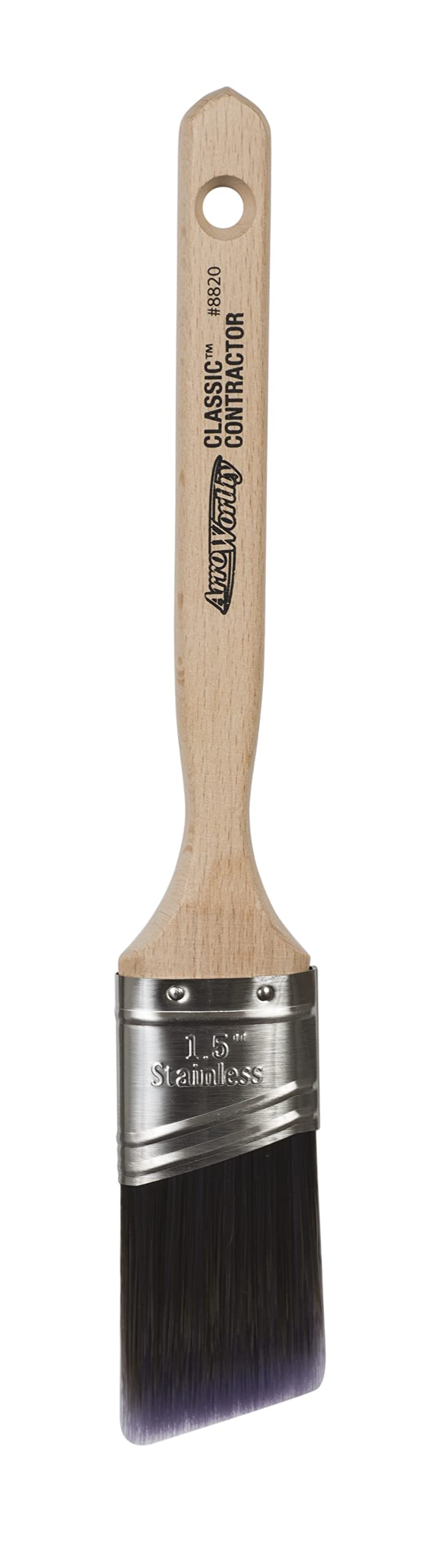 Arroworthy Classic Semi-Oval Angled Nylyn 1.5" Long Handle Paint Brush (8820 1.5)