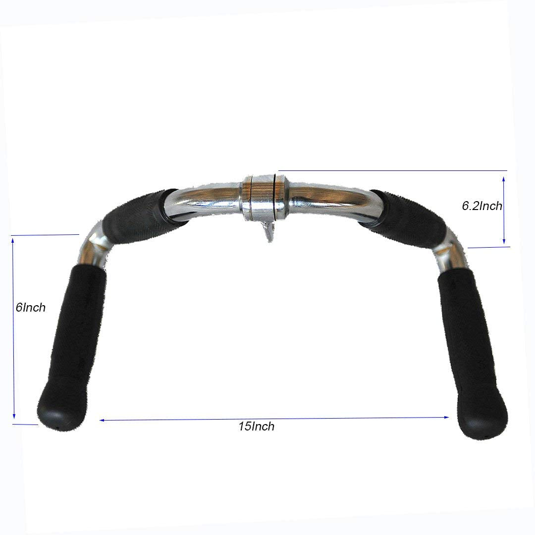 Barbell Cable Attachment For Cable Machines, Lat Pull Down Bar Cable Machine Attachments, Tricep Press Down Bar, Revolving Straight Curl Pulldown Bar