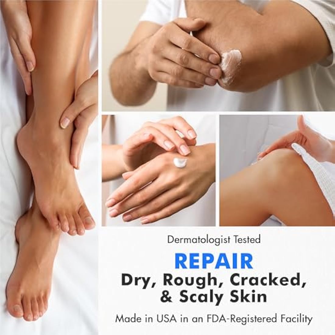 Urea Cream 40% Plus Salicylic Acid 4.6 oz, Callus Remover Hand Cream Foot Cream For Dry Cracked Feet, Hands, Heels, Elbows.