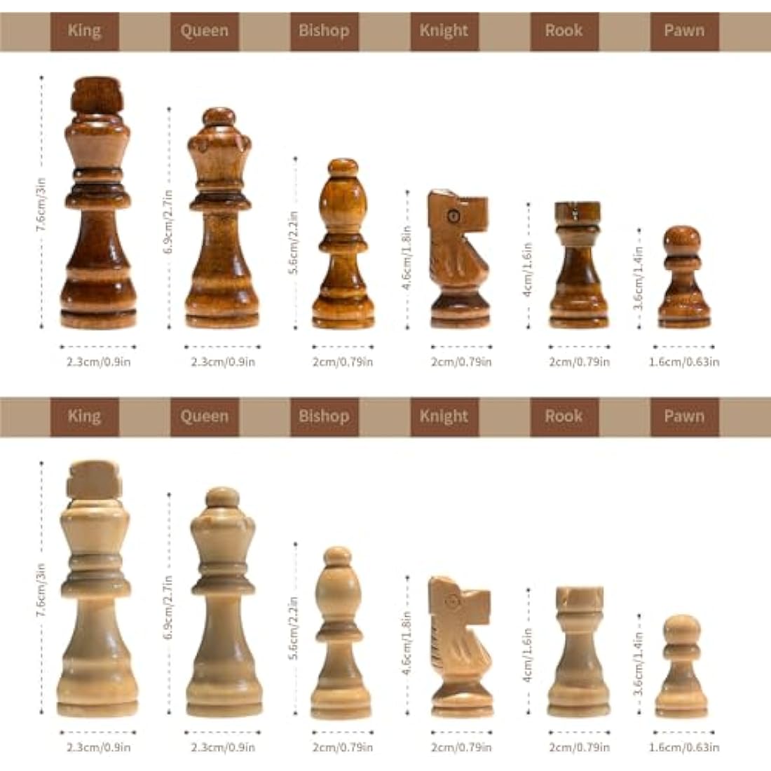 Syrace Magnetic Chess Set Board Games, Kids and Adults Wooden Foldable Hand Carved Portable Travel Chess Board Game Sets with Game Pieces & Storage Slots 15.74" (luxurious Magnetic Chess)