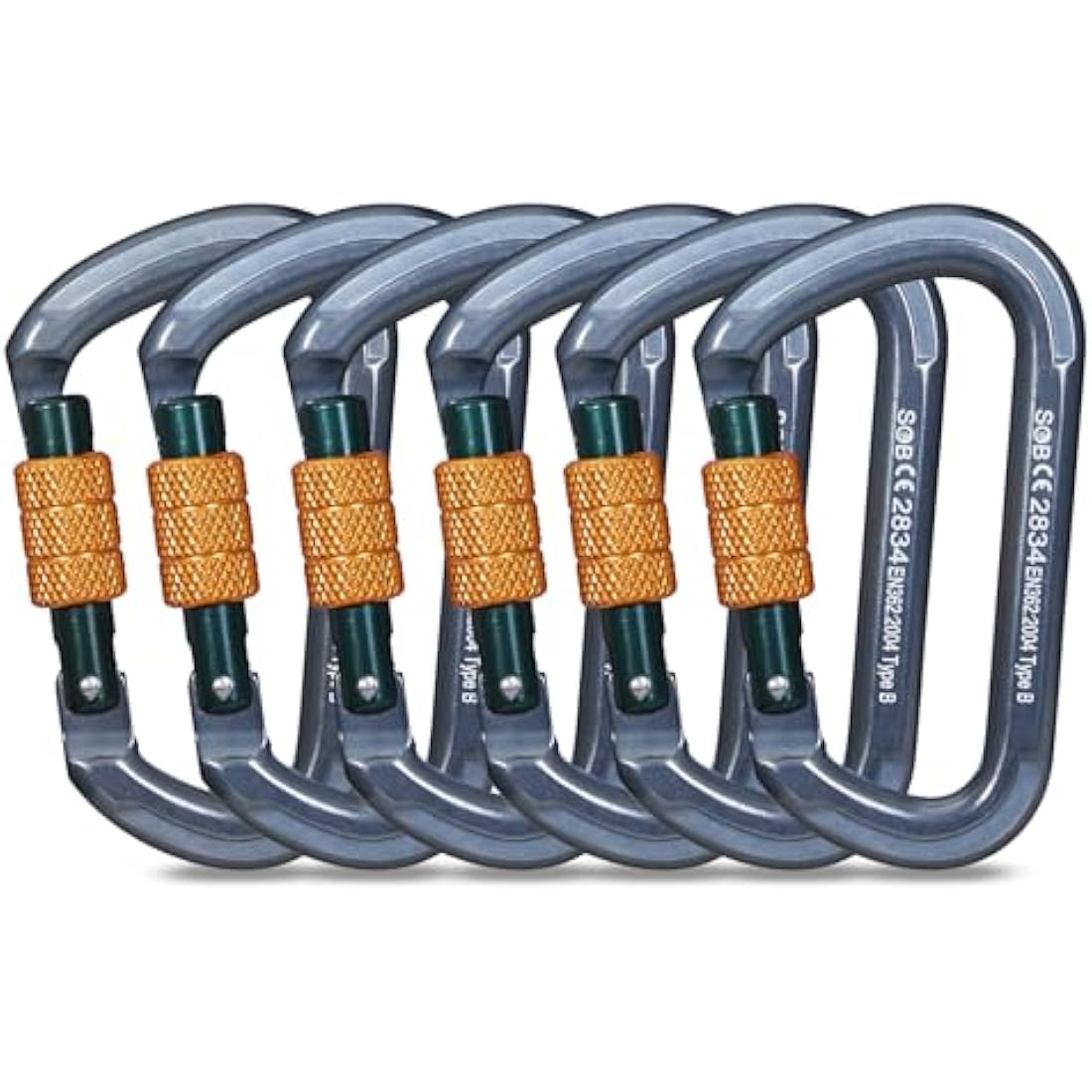 Climbing Carabiners, Auto Locking Carabiner Clips Heavy Duty for Rock Climbing, Camping, Dog Leash, Hammock, Swing, Water Bottle