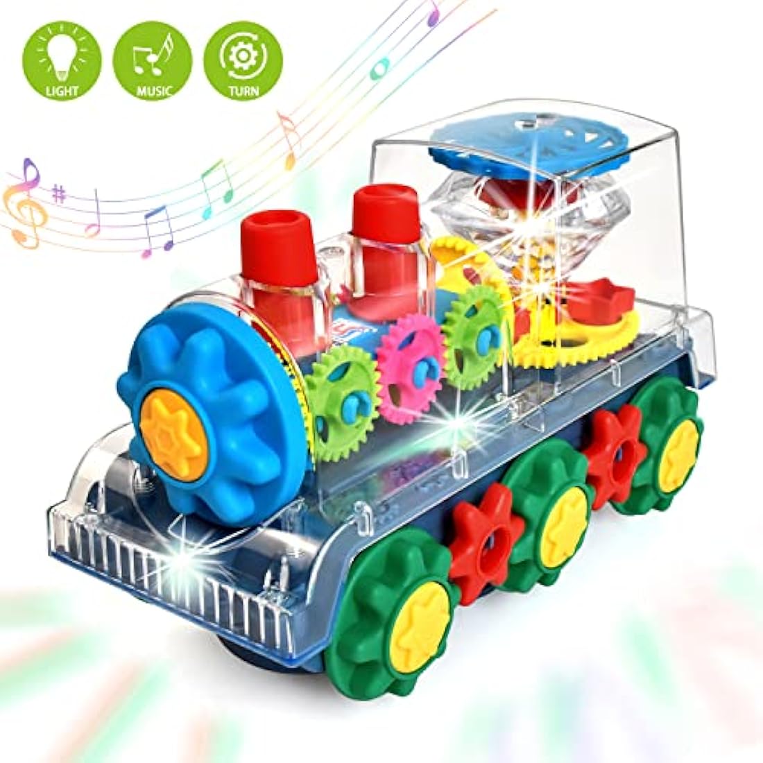 Tuko Transparent Train Gear Toys for 3+ Years Boy and Girl Gift (JY388-7)