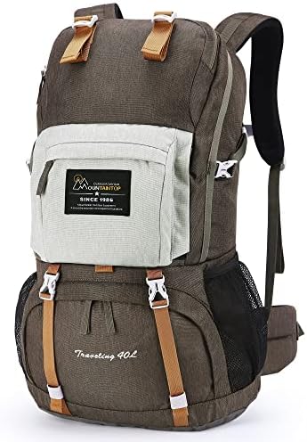 MOUNTAINTOP 40L Hiking Backpack Water Resistant Mens Women Rucksack for Trekking, Traveling, Camping, Cycling, Climbing