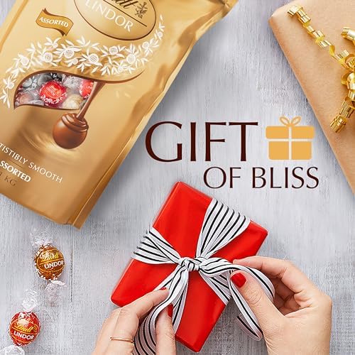 Lindt Lindor Assorted Chocolate Truffles Bag - Approx 80 balls, 1kg - Chocolate Truffles with a Smooth Melting Filling - Gift Present or Sharing Box - Easter, Birthday, Congratulations