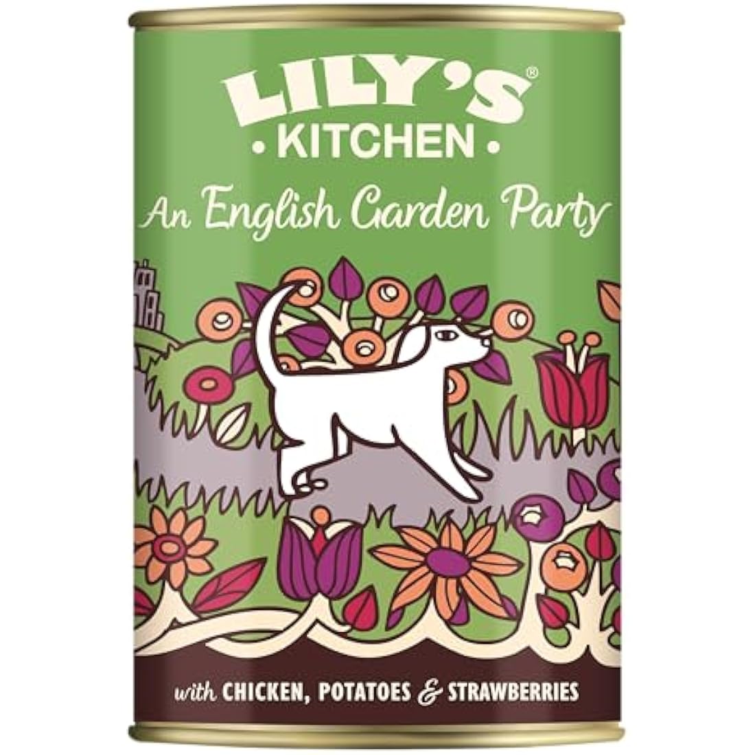 Lily's Kitchen Made with Natural Ingredients Adult Wet Dog Food Tin An English Garden Party 6 x 400g