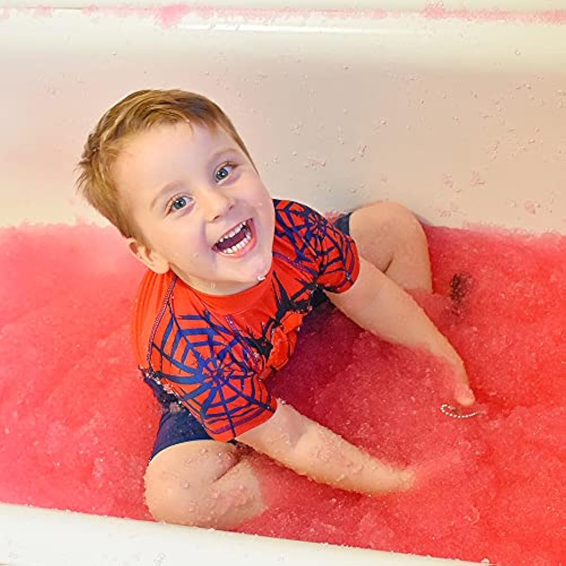 Zimpli Kids 10 x Gelli Baff Gift Bundle, Magically turns water into thick, colourful goo, 3 x Red, 3 x Blue, 2 x Pink & 2 x Green, Party Favours for Children, Multi-Sensory Bath Toy, Water Toys
