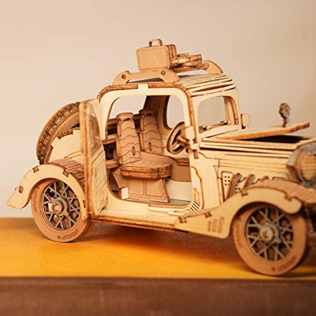 Rolife 3D Puzzle - Wooden Car Puzzles for Adults DIY Model Cars, Creative Craft Construction Kits Toy Building Sets for Adults, Home Decor Gifts for Teens