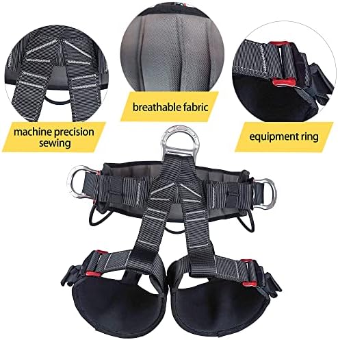 SOB Climbing Harness - High-Strength Polyester Safety Belt, Multi-Purpose for Mountaineering, Caving, Fire Rescue Equip