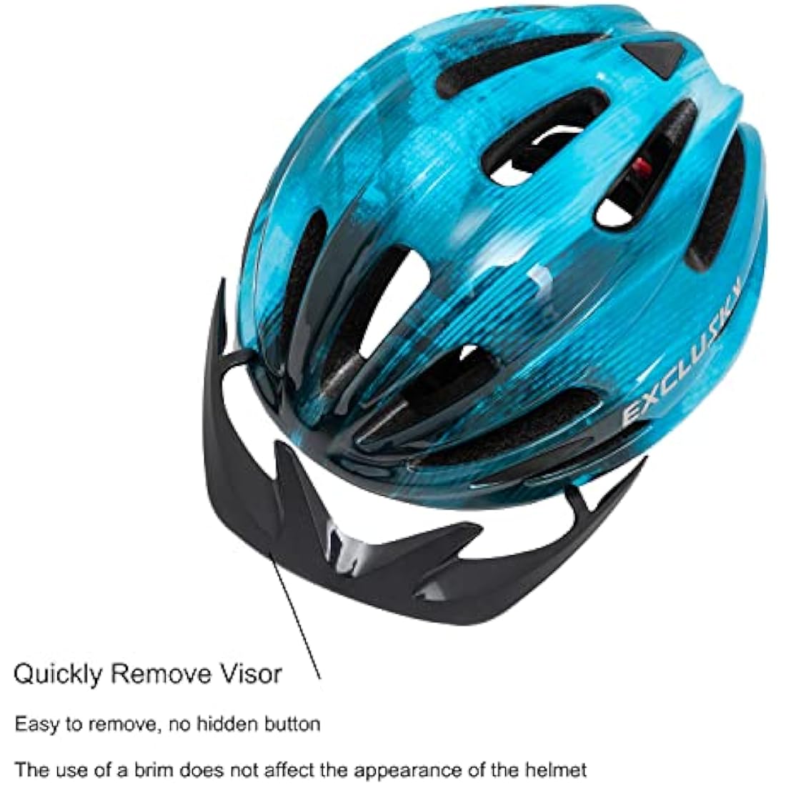 Kids Bike Helmet Exclusky Boys Girls Bike Helmet Adjustable Kids Cycle Helmet 50-57cm, Multi-Sport Kids Helmet Age 5-7-9-10-12, Bicycle Helmet Kids with Visor