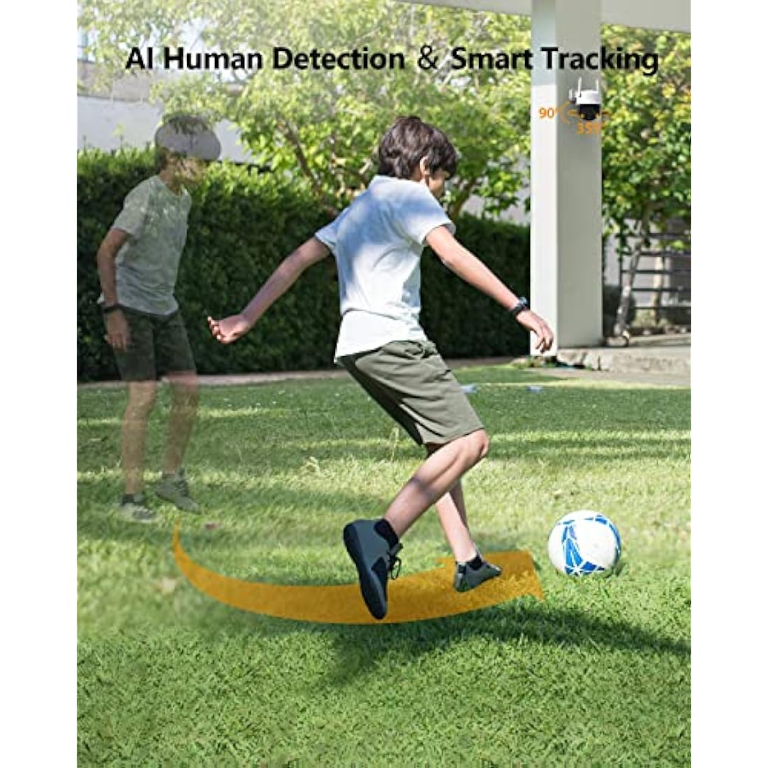 Imou 2K Outdoor Security Camera with AI Human/Vehicle Detecion, 360° PTZ WiFi Outdoor Camera Home IP CCTV with 30m Color Night Vision, Auto Motion Tracking, 2-way Audio, IP66, Siren Spotlight