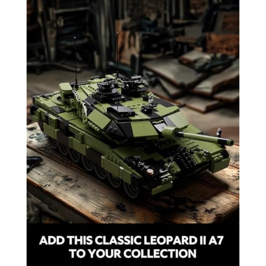 Nifeliz Leopard II A7 Tank, WW2 Military Tank Building Set, Collectible Army Model to Build and Display, Adult Gift Ideal for Military Enthusiasts (2068 PCS, NF10269)