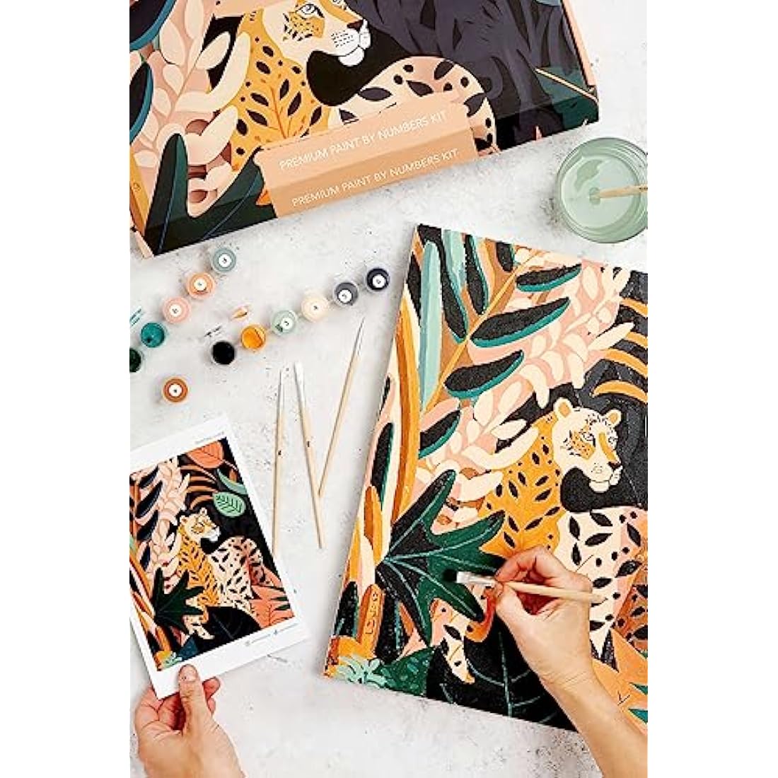 Dabble Paint by Numbers Kit – Paint by Numbers for Adults Beginners with Canvas Frame, Painting Kit for Adults, Flowers Design