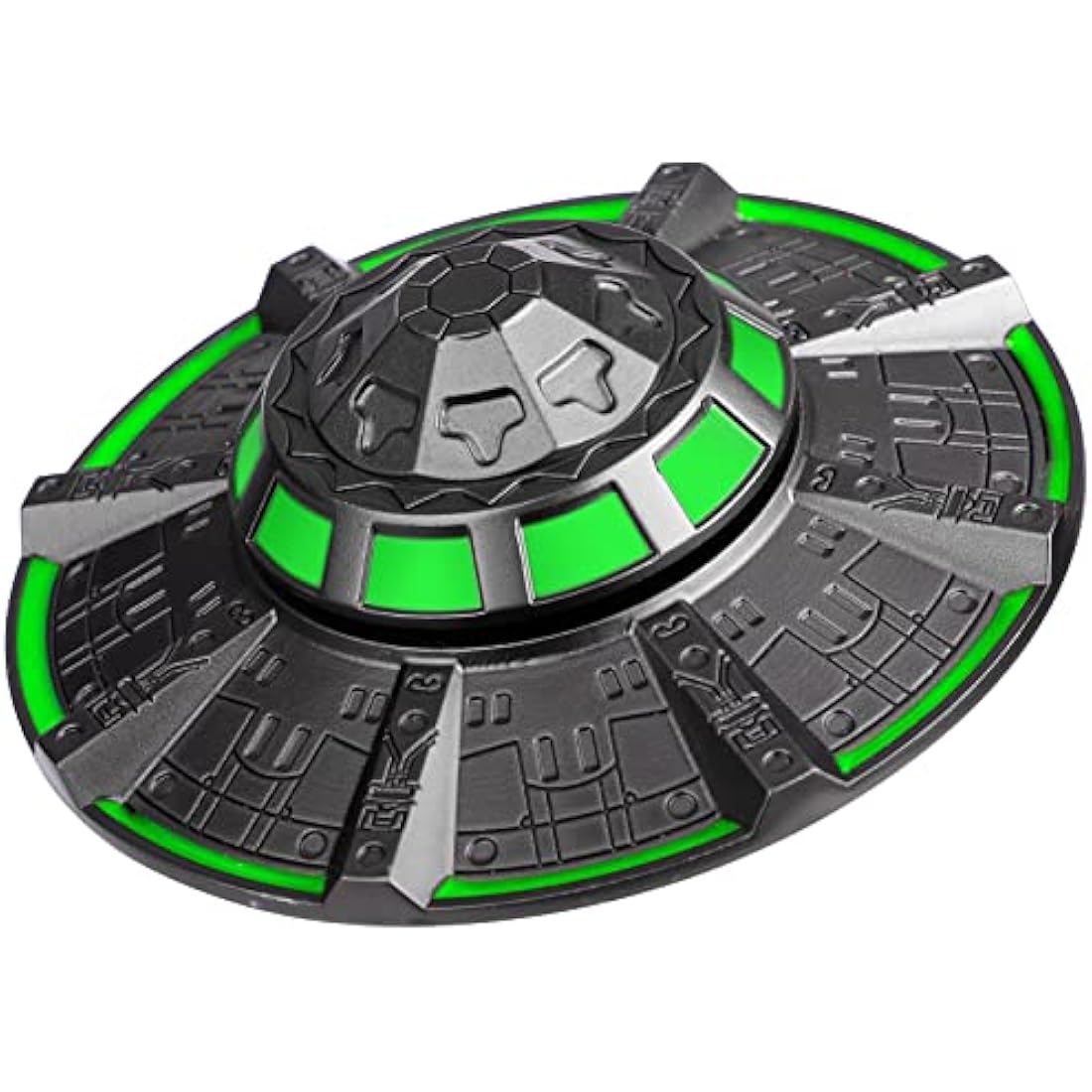 Space Fidget Spinners Metal for Kids Adults, UFO Finger Hand Spinner, Fidget Sensory Toys, Stress Relief Toy, Luminous Night Effects, Desk Office Toy, Holiday Stocking Stuffer, Present