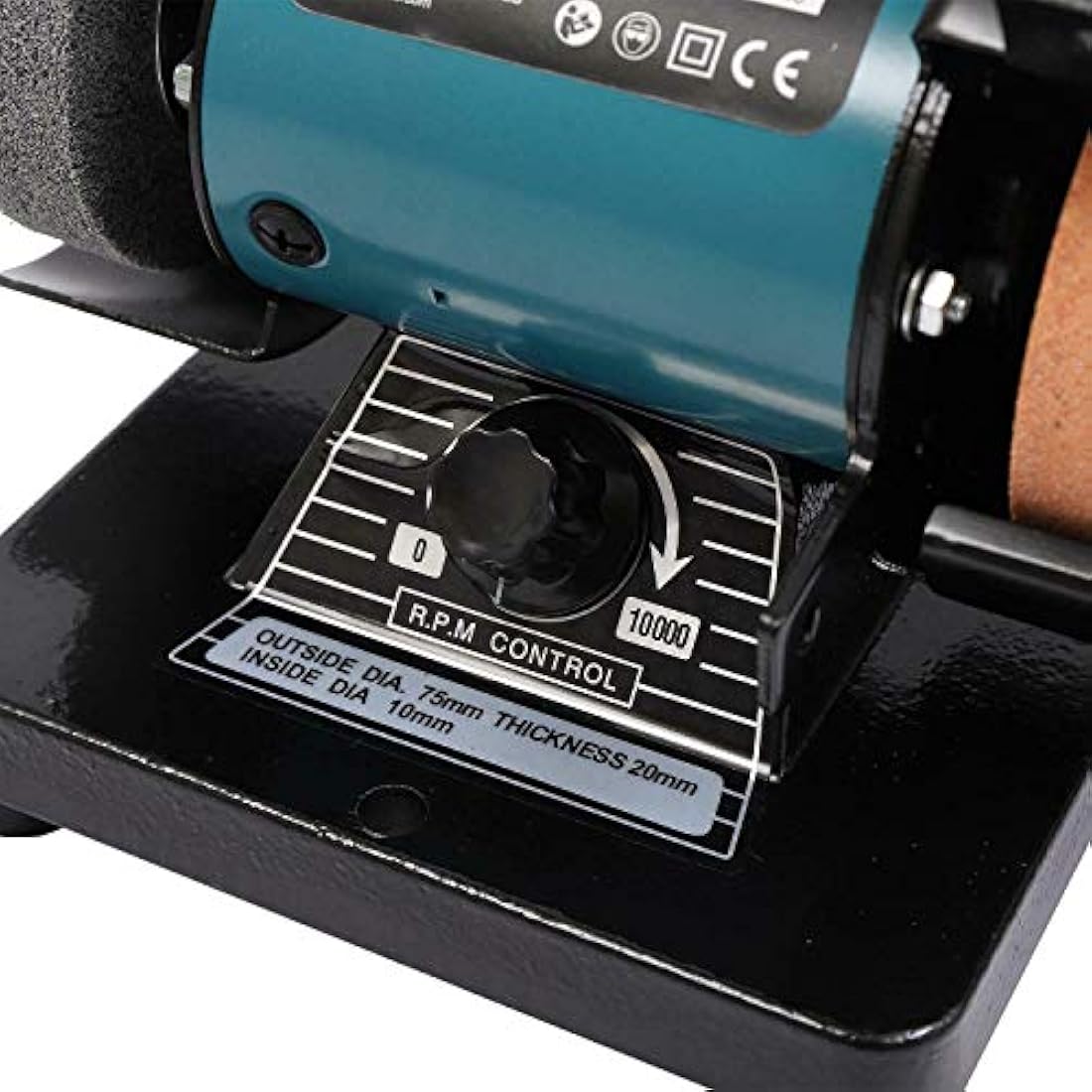 KATSU Mini Bench Grinder, 3 Inch 70mm Multi-Function Art Craft Electirc Polisher Sander Sharpener with Flexible Drive Shaft Grinding Attachment for Precise Work 100081