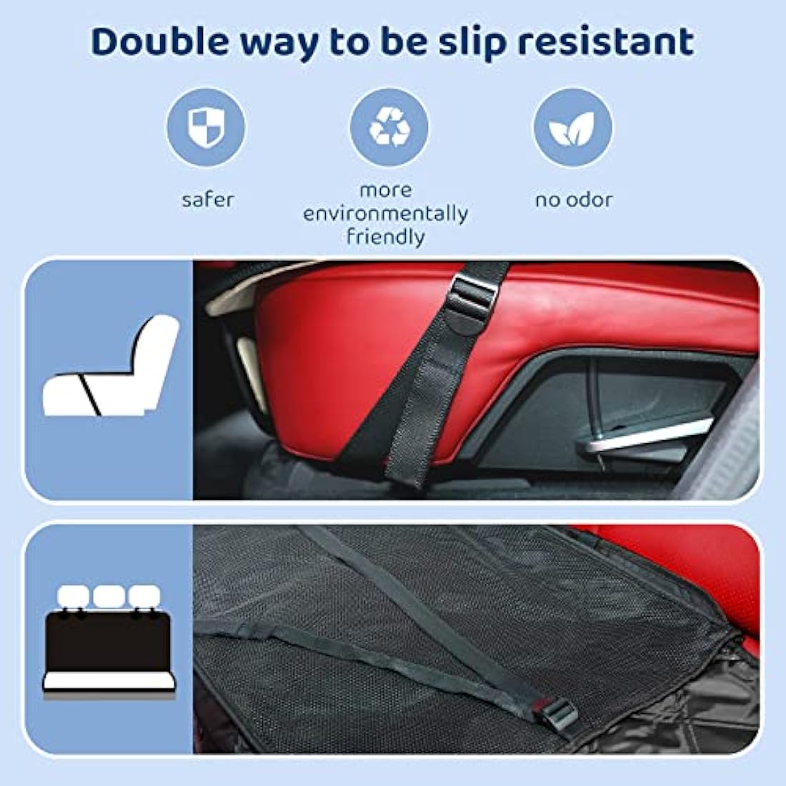 KYG Dog Seat Cover Dog Hammock For Car Back Seats With Side Protection And Mesh Visual Window, Durable Scratch Proof And Waterproof Pet Car Seat Cover For Cars/Trucks/Suv 135 X 148 Cm All Black