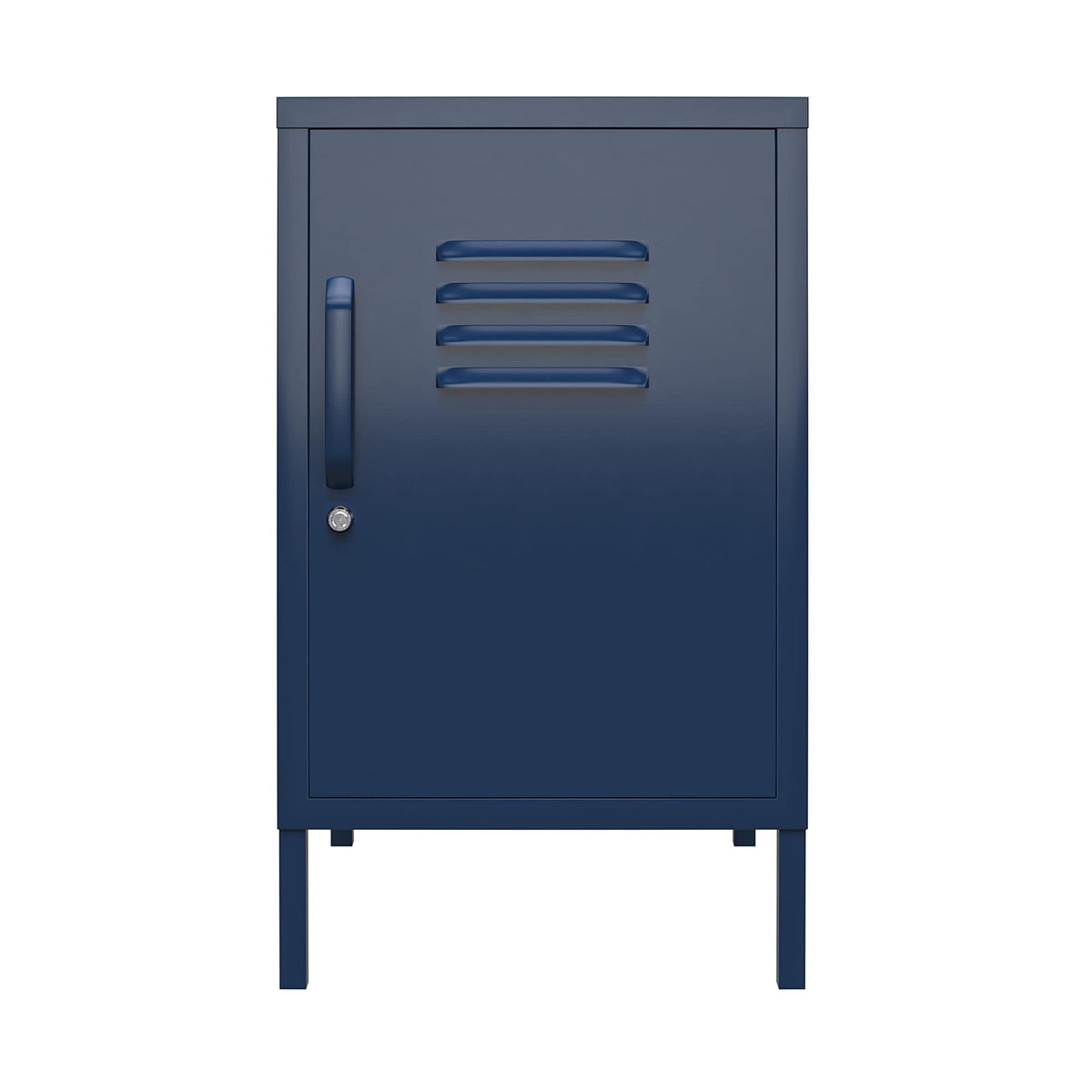 DHP Furniture Bradford Metal Locker End Table Navy, 39x37x68cm (DxWxH)