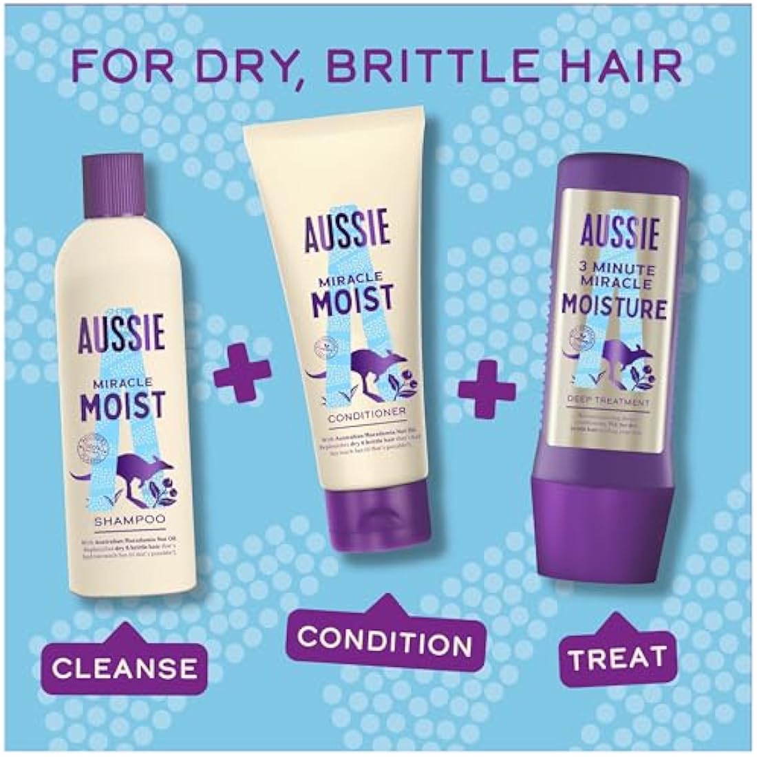Aussie Miracle Moist Shampoo 500 ml - Pack of 6