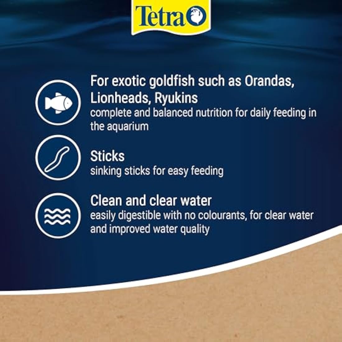 Tetra Japan Goldfish Fish Food, Mini-Sticks Premium Food for Fancy Goldfish, 100 ml