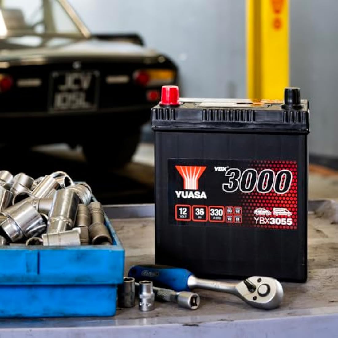 Yuasa YBX3055 12V 36Ah 330CCA Sealed Maintenance Free High Performance Car Battery