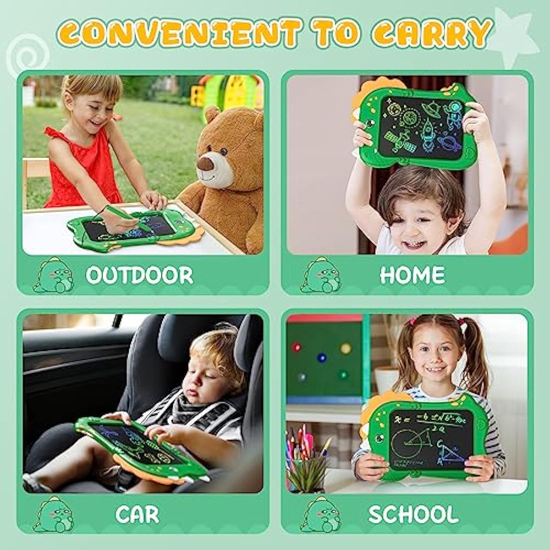 Kizmyee LCD Writing Tablet for Kids,Toddler Toys for 3 4 5 6 Year Old Boys Girls, 8.5inch Doodle Board, Dinosaur Toys Drawing Pad for Kids 3+ Year Old Boy Girl