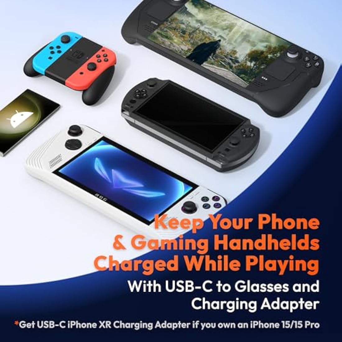 VITURE USB-C to Glasses and Charging Adapter, Charge and Play, Switch, Steam Deck