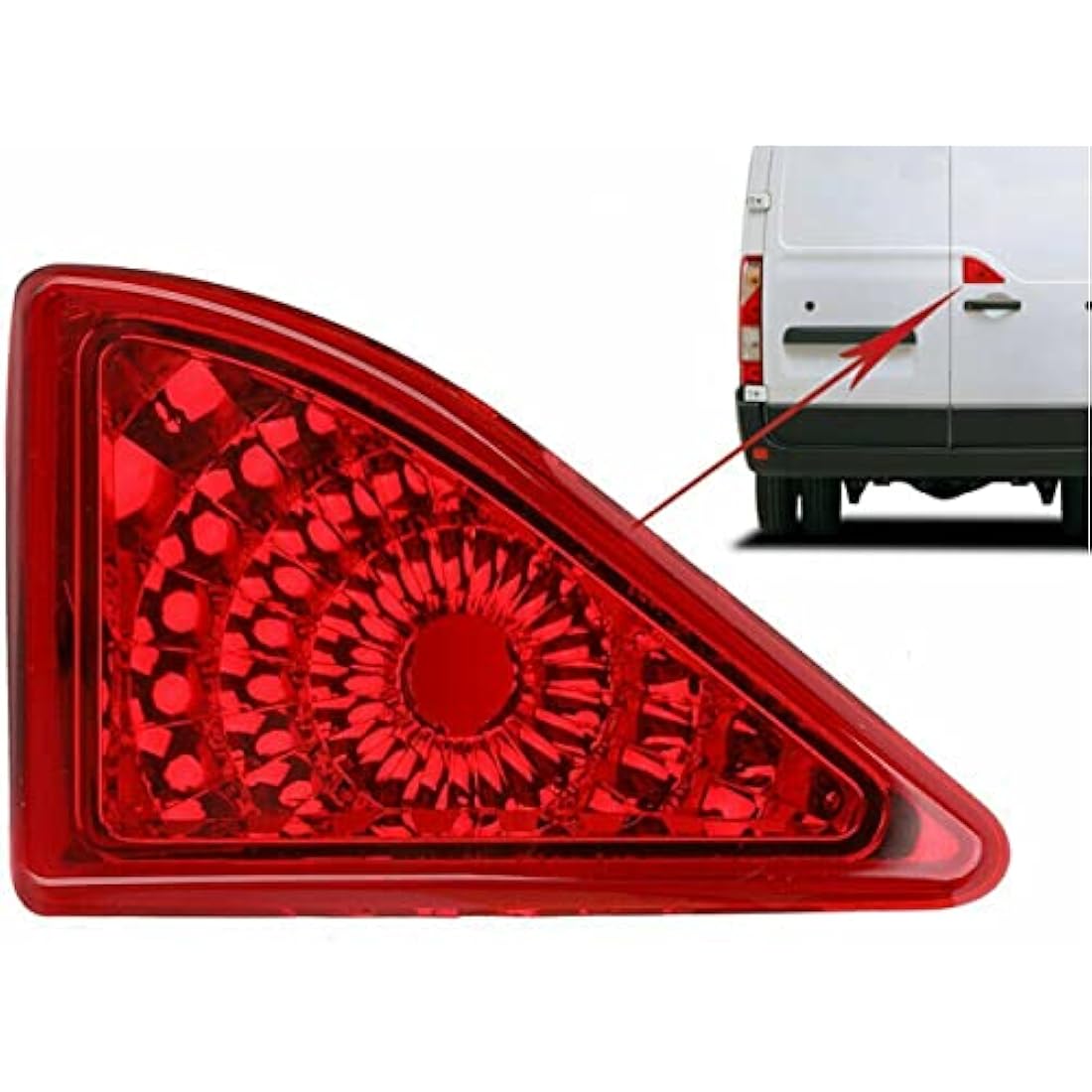 MKAREPART Rear Red Central Brake Light Lamp Lens 150283012 265900021R