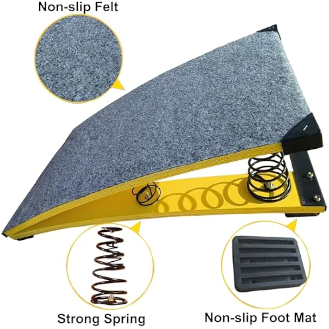 ZOUXIKOU Gymnastics Springboard for Kids Vaulting Training Fitness Playing, Portable Curved Spring Board, Hard Wood Practice Equipment, Elastic Board for Home Room Athletics Training