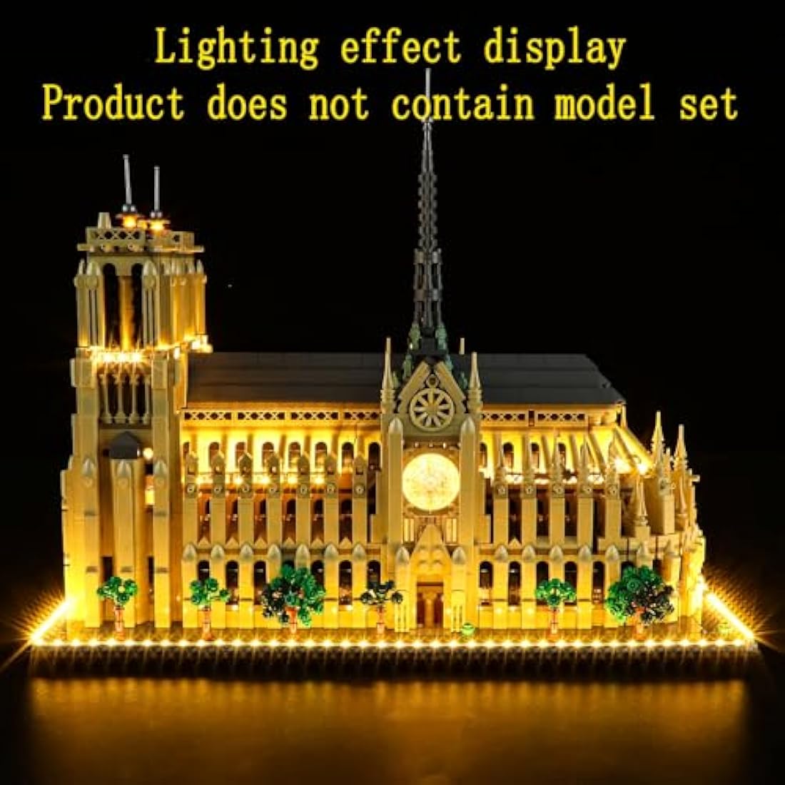 GEAMENT LED Light Kit Compatible with LEGO Notre Dame de Paris - Lighting set for Architecture 21061 (Model Set Not Included)