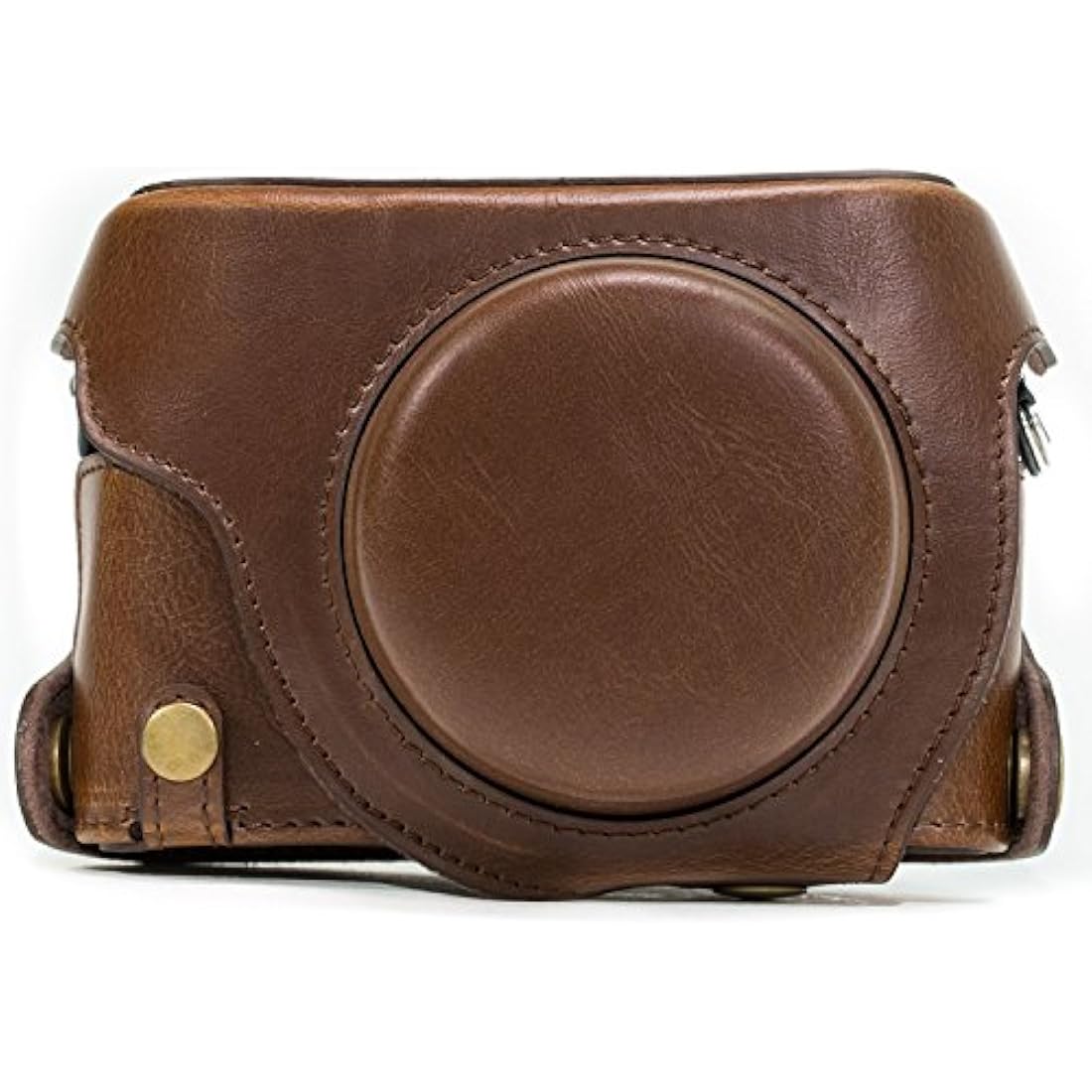 MegaGear MG662 "Ever Ready" Protective Leather Case Bag for Panasonic Lumix LX100/DMC-LX100 Camera - Dark Brown