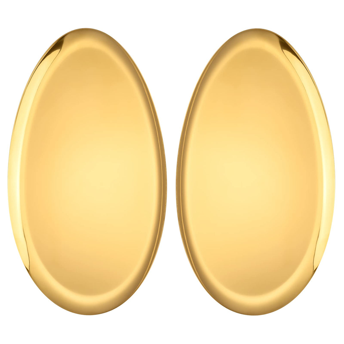 2 Pcs Olive Shaped Large Gold Stainless Steel Tray - Versatile Organiser for Jewellery, Makeup, Candle & Display - Ideal for Dressing Table, Coffee