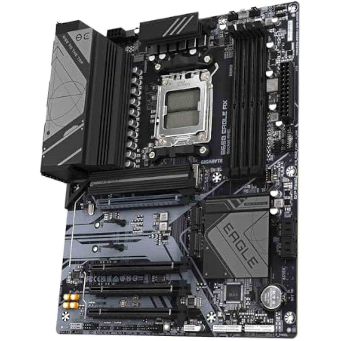 Gigabyte B650 EAGLE AX Motherboard - Supports AMD Ryzen 7000 CPUs, 12+2+2 Phases Digital VRM, up to 7600MHz DDR5 (OC), 1xPCIe 5.0 + 2xPCIe 4.0 M.2, Wi-Fi 6E 802.11ax, GbE LAN, USB 3.2 Gen2