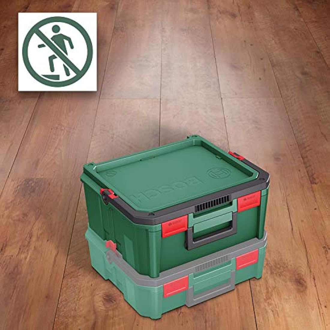 Bosch Tool Box (for Bosch Power Tools, SystemBox |Size M, Compatible with Bosch Accessory Box Small and Medium, in Sleeve)