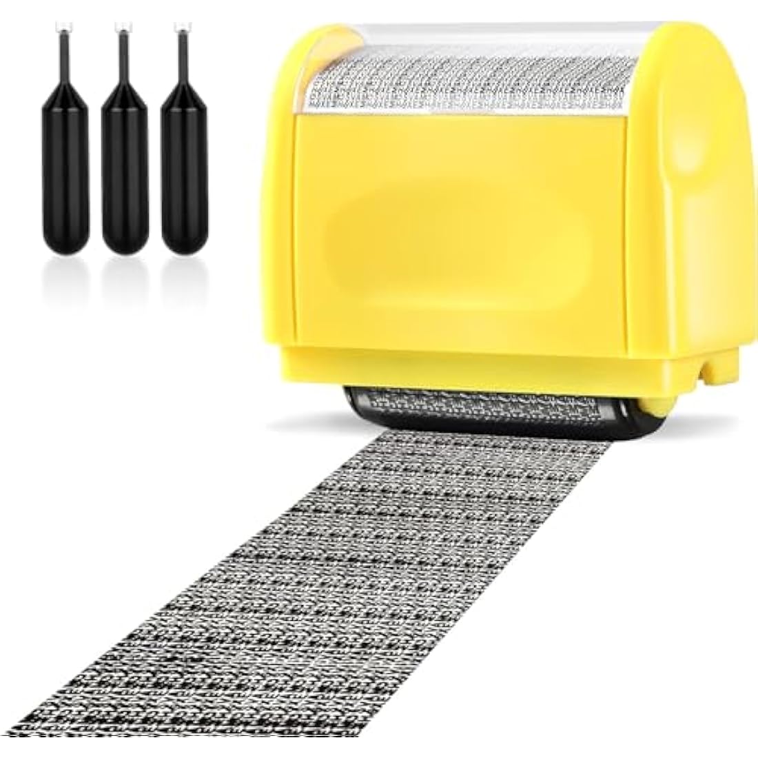 Lindastas Address Blocker Wide Roller Stamp - Confidential Data Defender With 3-Pack Refills for Anti Theft and Privacy Safety (Blue Stamp + 3 Refills)