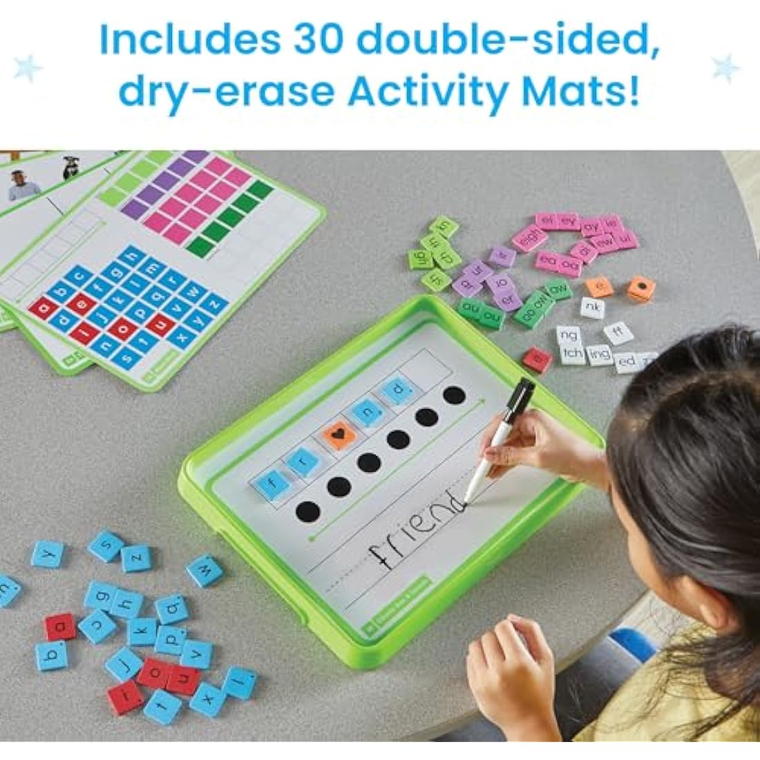 Learning Resources Advancing Phonics Word Work Small Group Set, Ages 5+, Magnetic Letter Tiles, Magnetic Letter Trays, Primary School Phonics Manipulatives, Phonemic Awareness, Classroom Essentials