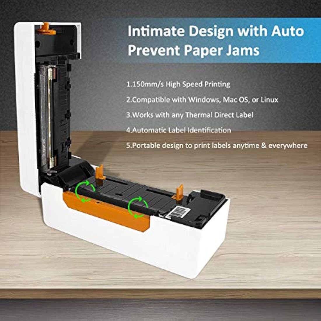 BEEPRT Shipping Label Printer Thermal Label Printer 4x6 USB & Bluetooth options for Phone, Windows & Mac. Royal Mail Evri Etsy Ebay Postage works with zebra brother 100x150mm Wireless 6x4