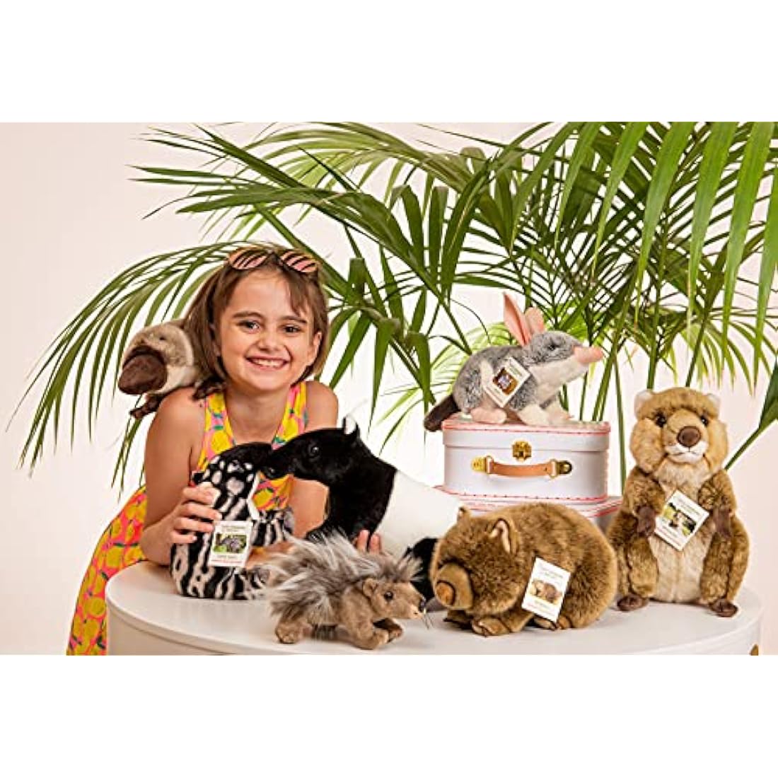 Teddy Hermann 91426 Wombat 10,2"/26 cm, Soft Toy, Plush Toy, Special Edition "Teddy Hermann Explains"