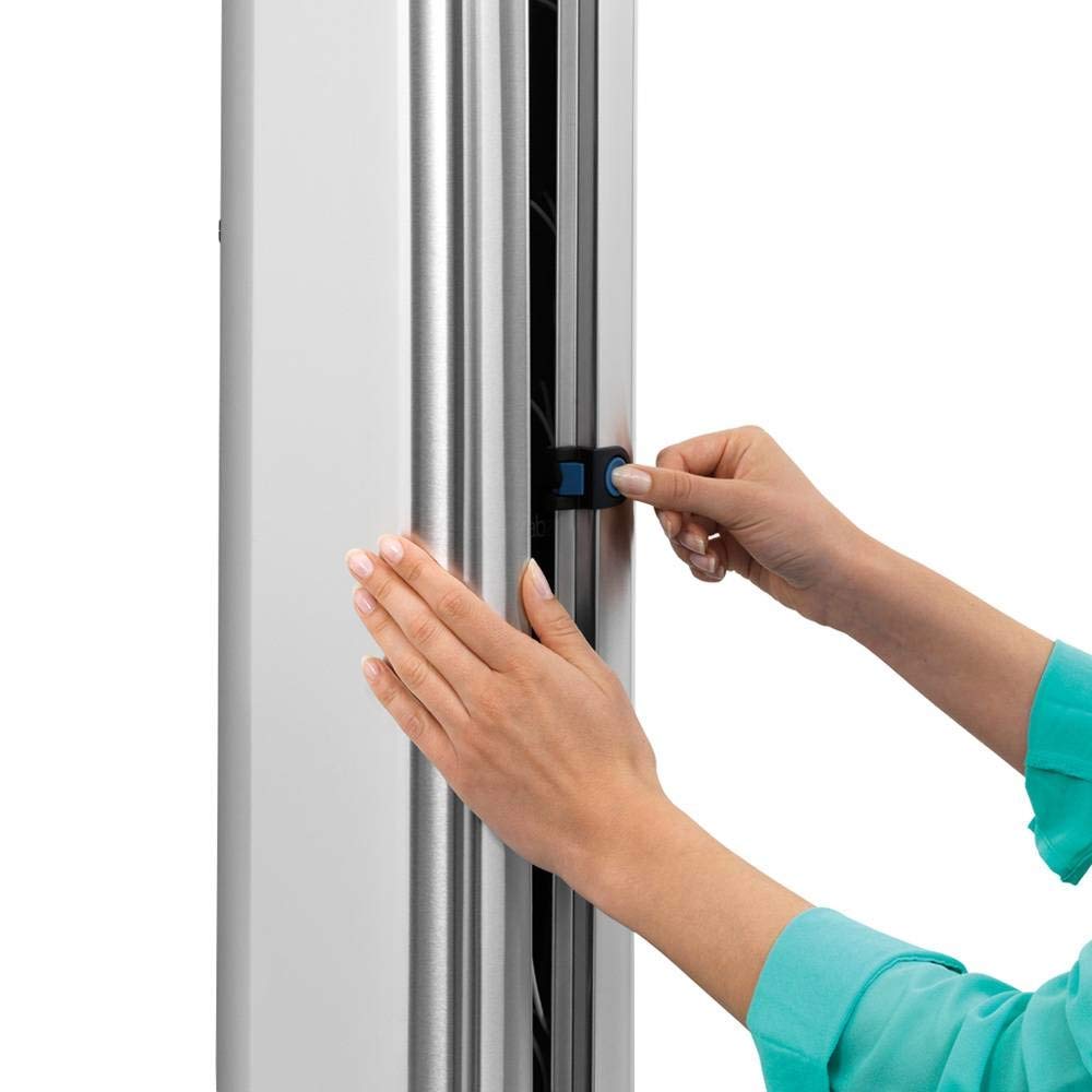 Brabantia Protective Metal Storage Box Cover for WallFix, Wall Mounted Clothes Line Dryer 24m, Matt Silver Steel - Easy install, Windproof &