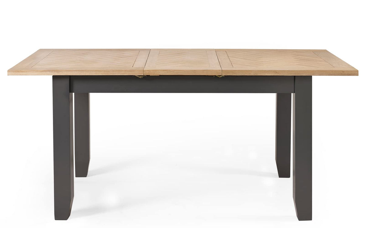 Julian Bowen Bordeaux Extending Dining Table,Dark Grey&Oak - H78xW180xD90cm