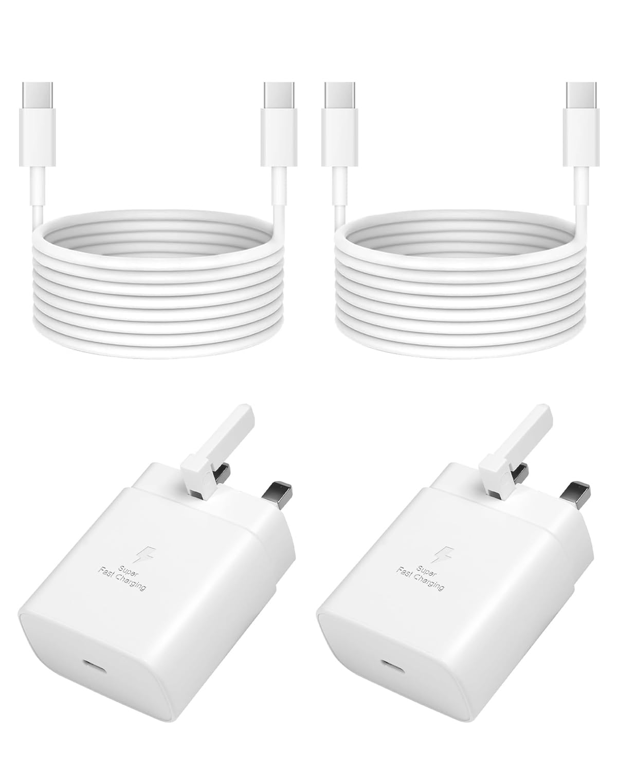 Jeestam 2 Pack 45W Super Fast Charger USB C Compatible with Samsung Galaxy S25 Ultra/S25+/S25/S24 Ultra/S24/S24+/S23 Ultra/S23/S22 Ultra/S22/S21