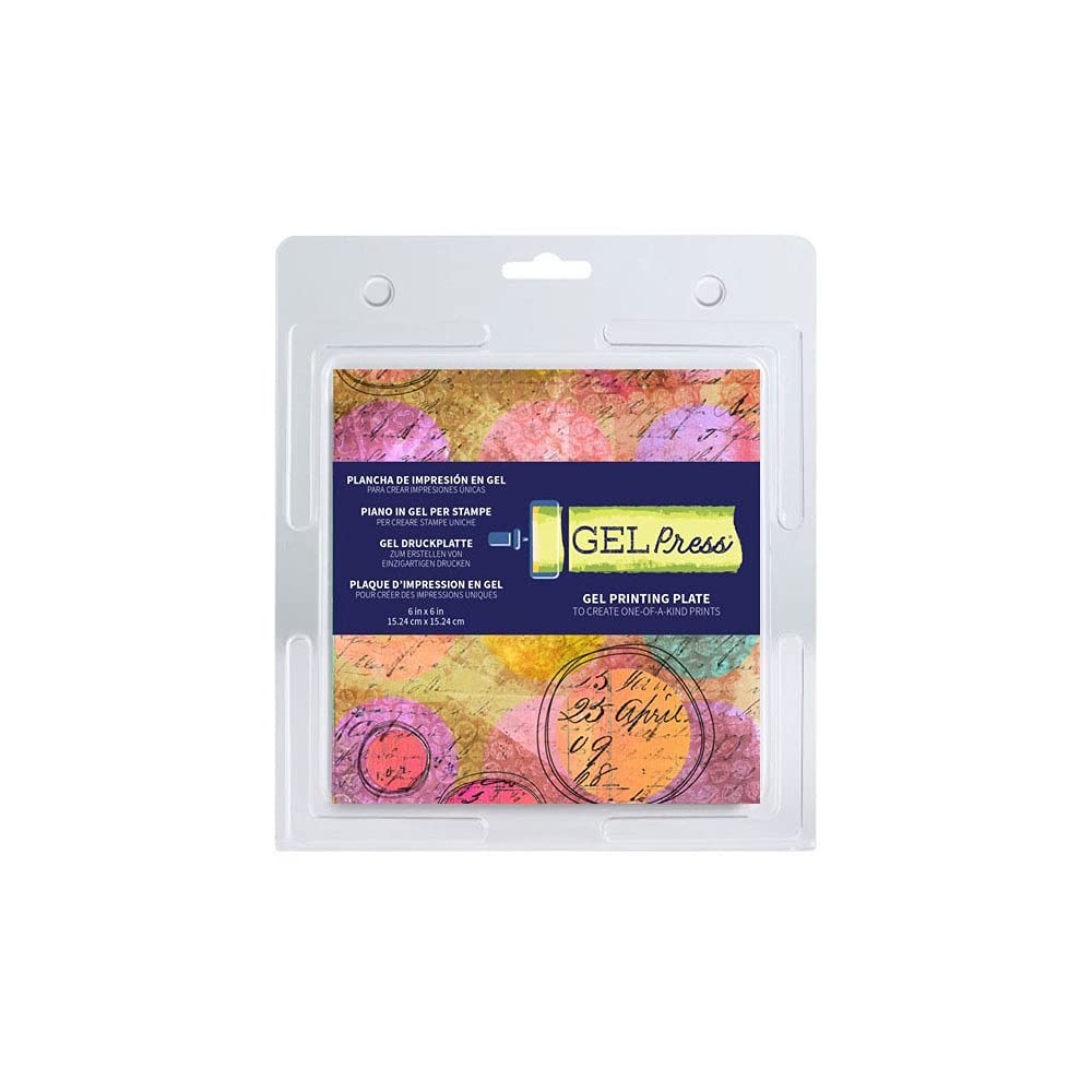 Gel Press Monoprinting Print Plate - 6? X 6? (15.2 X 15.2 cm) Gel Plate - Printmaking Supplies - Reusable Gel Printing Plates for Press Art for Card