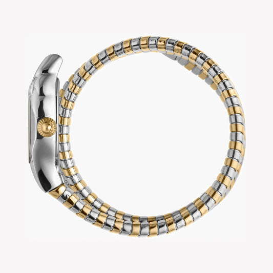 Just Cavalli Women's Silver & Gold Watch, Silver Dial | Jc1l022m0045