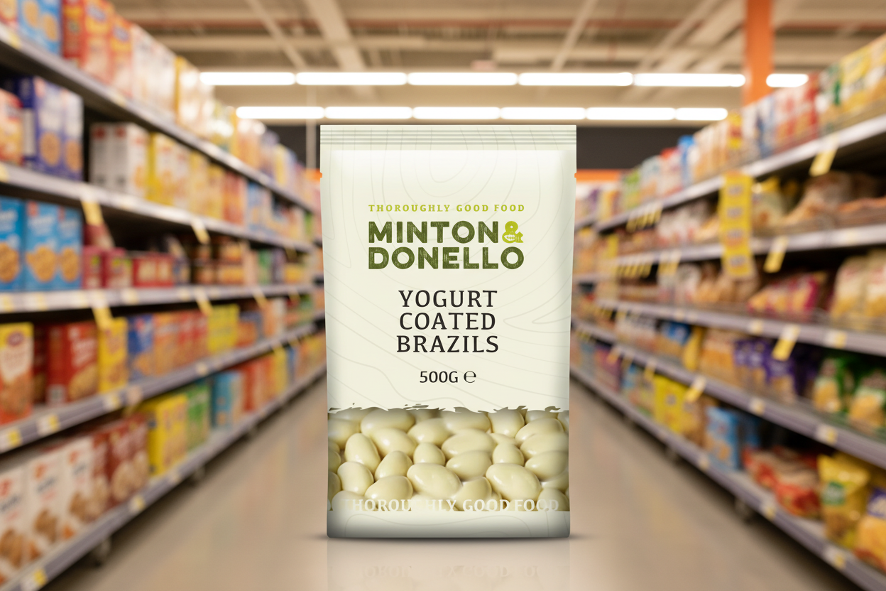 6 x Minton & Donello Yoghurt Coated Brazils - 500g
