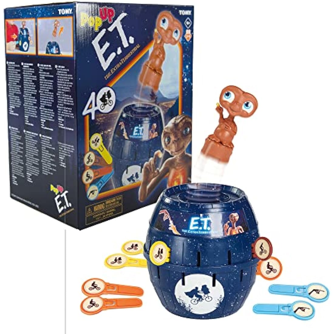 TOMY T73418 Pop Up E.T. Family & Preschool Kids Board Game, 2-4 Players, Suitable For Boys & Girls Aged 4+