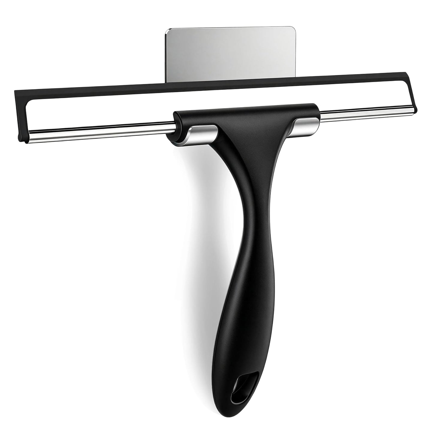 SetSail Shower Squeegee for Glass Doors, 25cm, Silver-black