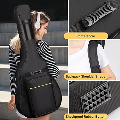 CAHAYA Acoustic Guitar Bag Water Rresistant Guitar Case 41 42 inch Guitar Gig Bag