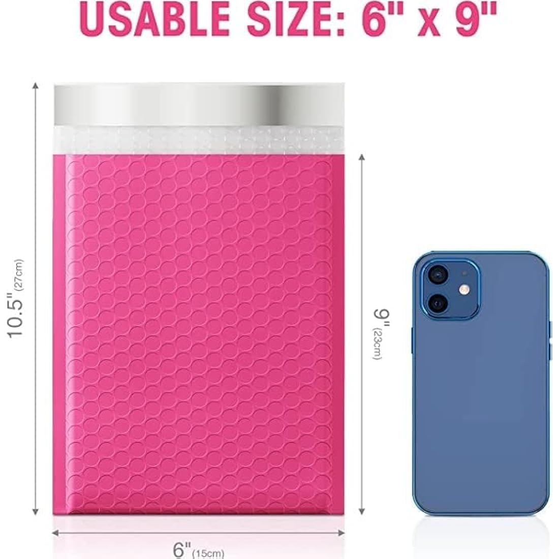 Switory 100pcs Padded Envelopes Pink Bubble Mailers A5 Mailer Bags 6x10In Bubble Envelopes Lined Poly Mailer Self-Seal for Packaging 15.3cmx22.9cm