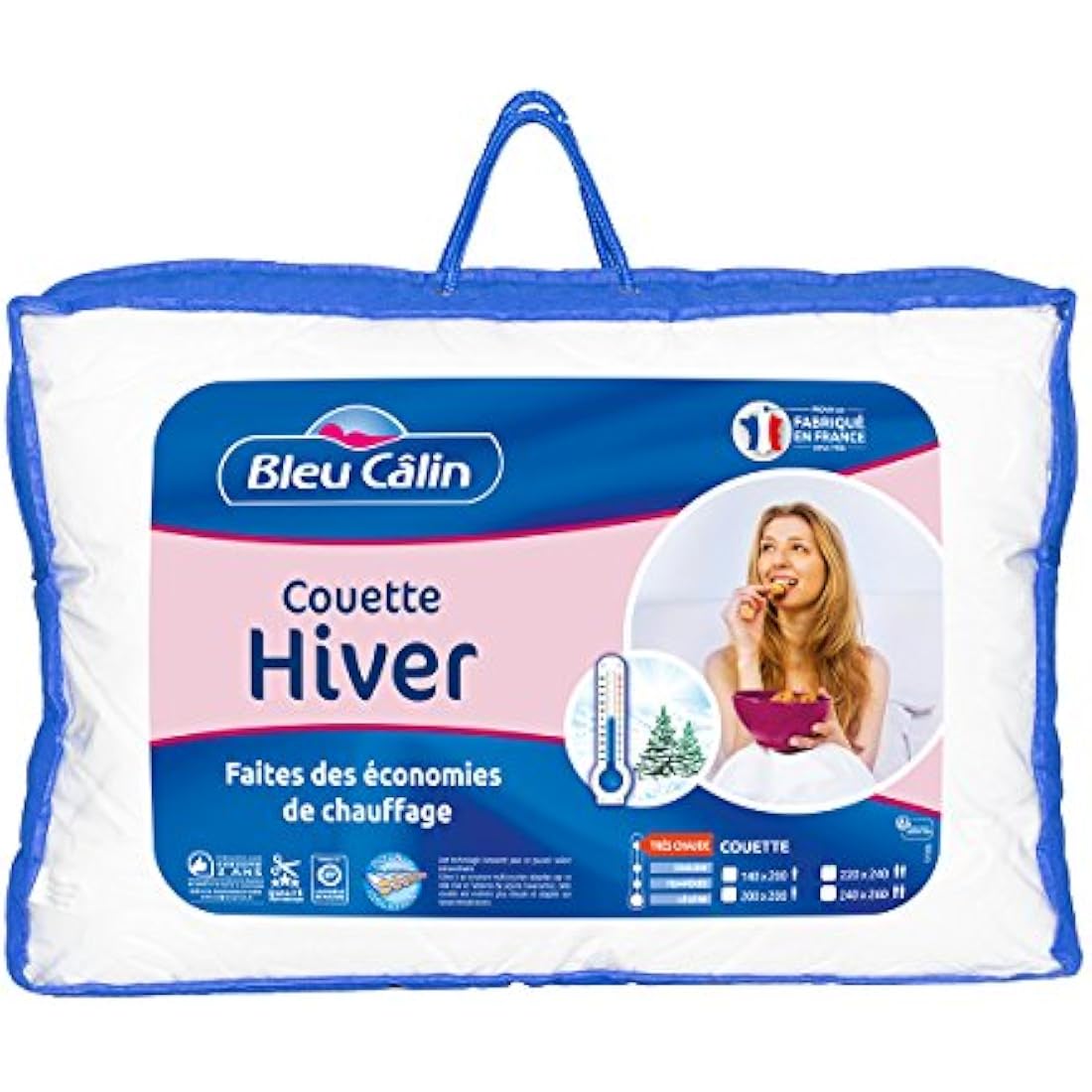 Cuddly Blue Winter Washable Duvet 140 x 200 cm multi-layer construction, be insulated extraordinary, warmth, Saves wear