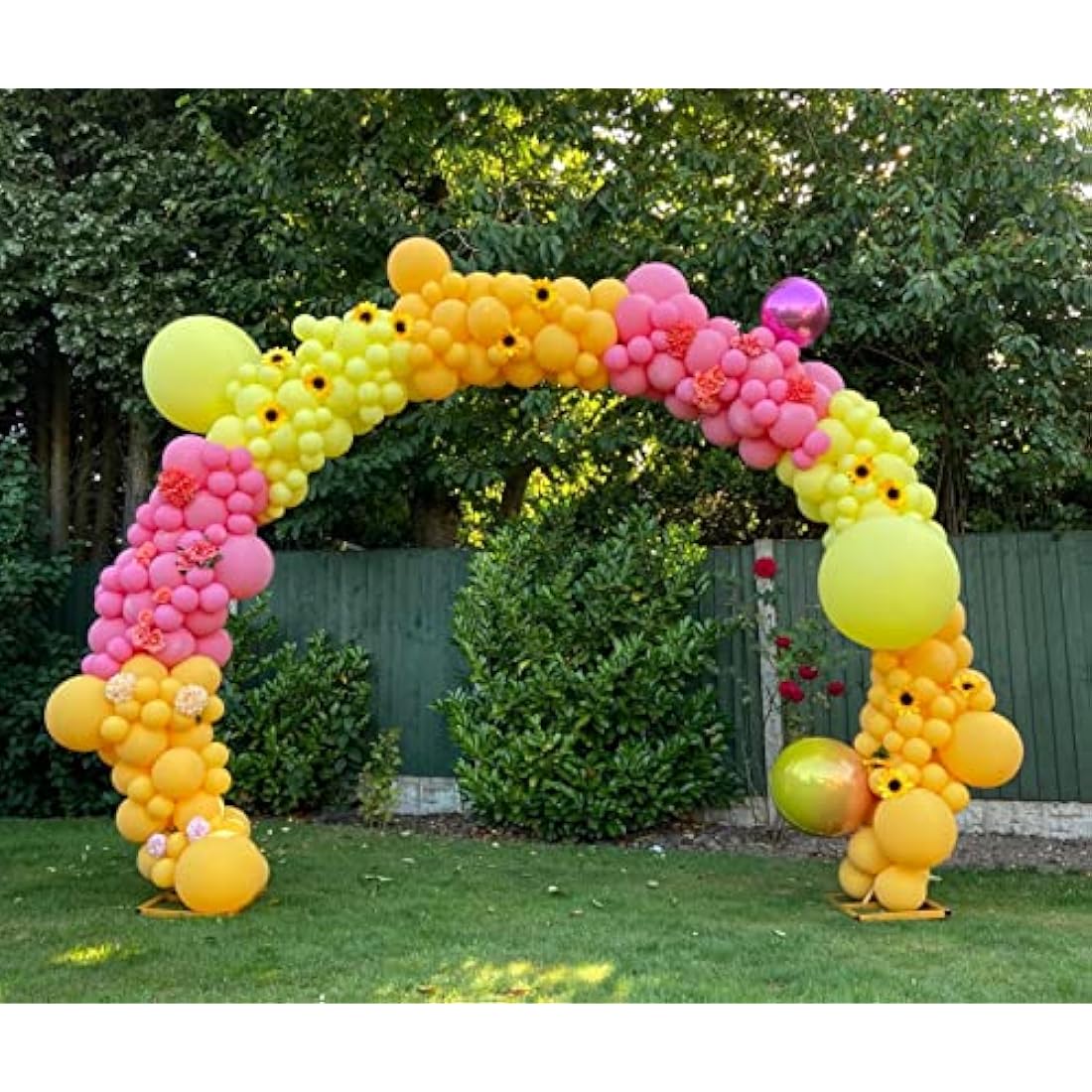 PILIN Balloon Arch Kit Metal Balloon Arch Stand Semicircular Arch for Birthday, Party,Wedding Decoration 2.7M GOLD